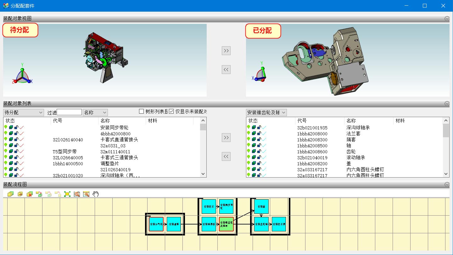 3D可视化的工序规划，快速形成装配流程图
